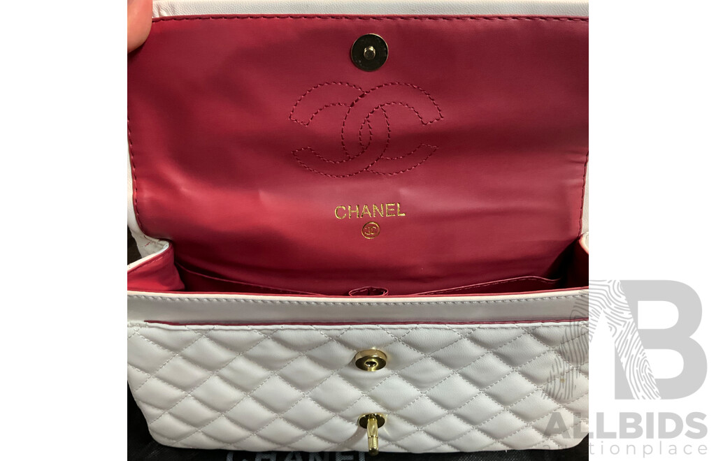 White Quilted Crossbody Bag