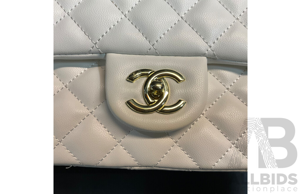 White Quilted Crossbody Bag