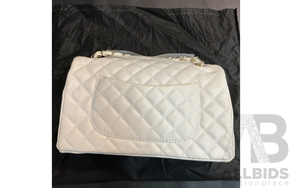 White Quilted Crossbody Bag
