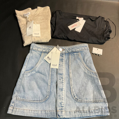 Seed, Lily Lover Women's Clothing - Size 6,XS,M with Witchery Earring Set X1