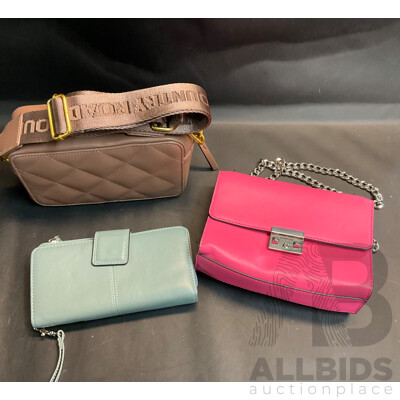 Country Road Crossbody Bag & Guess Pink Shoulder Bag & Colorado Long Wallet