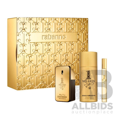 PACO RANANNE 1 Million Eau De Toilette 3-piece Gift Set