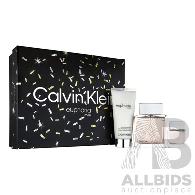 CALVIN KLEIN Euphoria Men Eau De Toilette 3-piece Gift Set