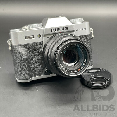 FUJIFILM X-T20 Mirrorless Camera with FUJINON 35mm Lens