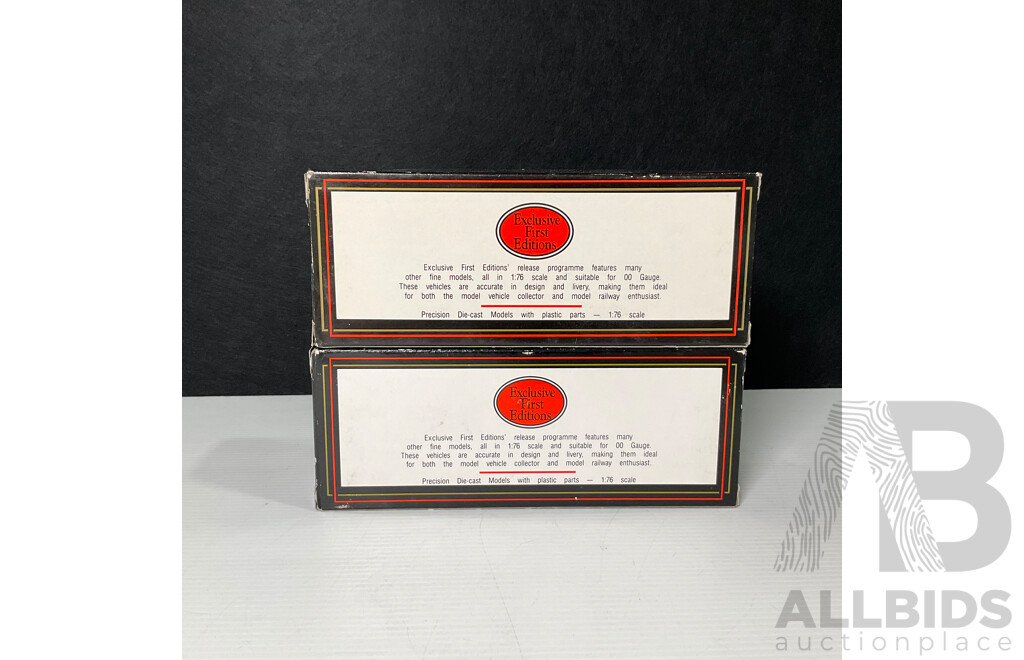 Pair of Exclusive First Edition Die Cast Model Buses 1:76 Scale