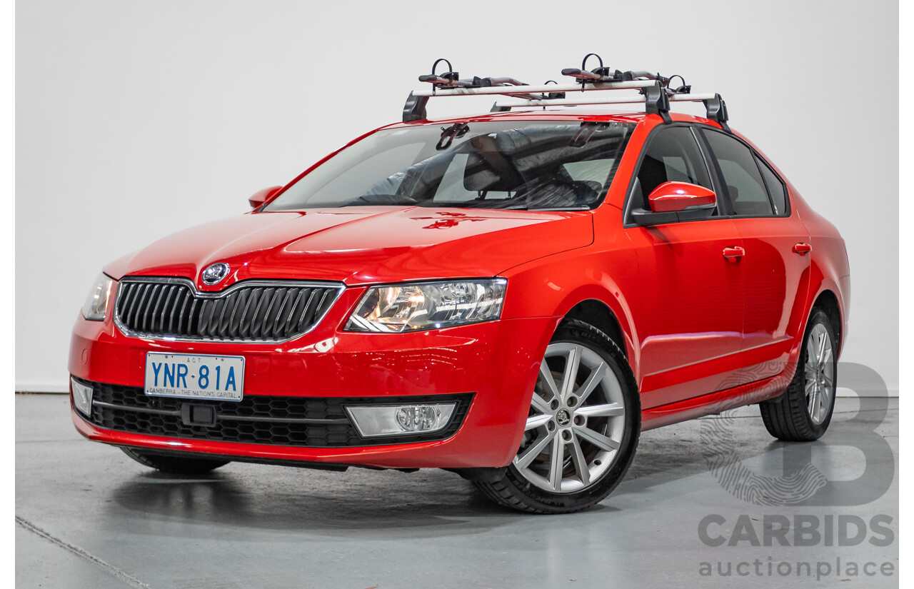 06/2016 Skoda Octavia 110 TSI Ambition NE MY16 5D Hatchback Corrida Red Turbo 1.4L