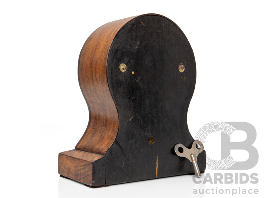 Vintage Wooden Dome Form Mantle Clock