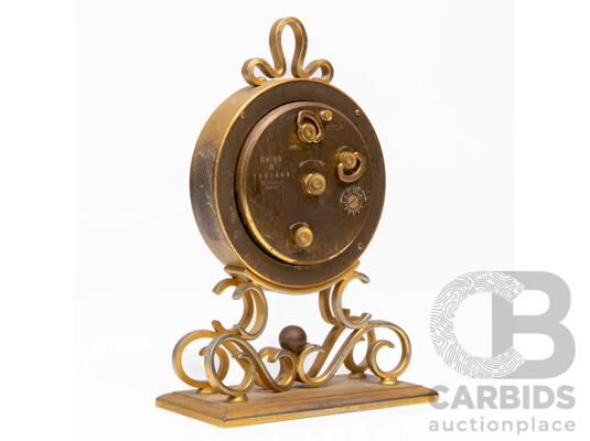 Vintage Brass Imhof Alarm Clock