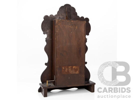 Vintage Ansonia Mantle Clock in Carved Timber Case