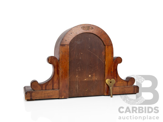 Art Deco Mahogany Cased Mantle Clock