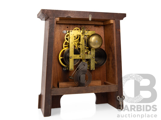 Early Timber Cased Sessions Mantle Clock