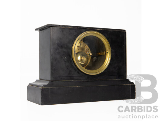 Early Victorian Slate Mantle Clock