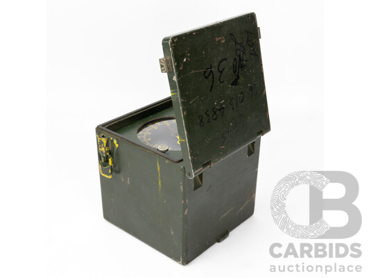 Vintage Timber Cased 24-Hour Military Clock