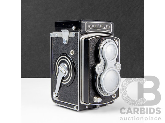 Pre War Rolleiflex Automat I TLR Camera with Carl Zeiss Jena Tessar 75mm F/3.5 Lens and Box