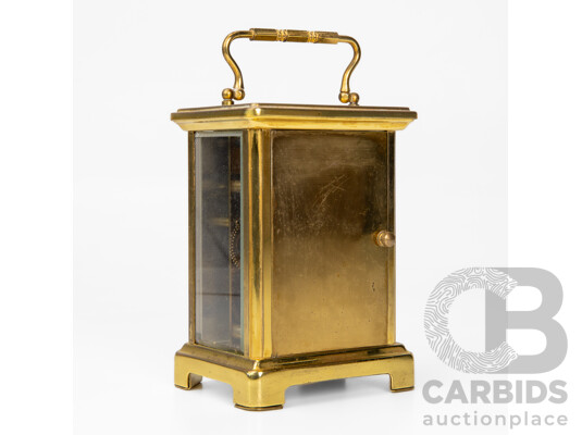 Vintage French Brass Eight Day Carriage Clock by Bayard