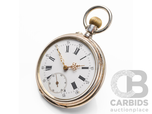 Louis-Ulysse Chopard (L.U.C.) Swiss 800 Silver Hunter Pocket Watch, Circa 1900