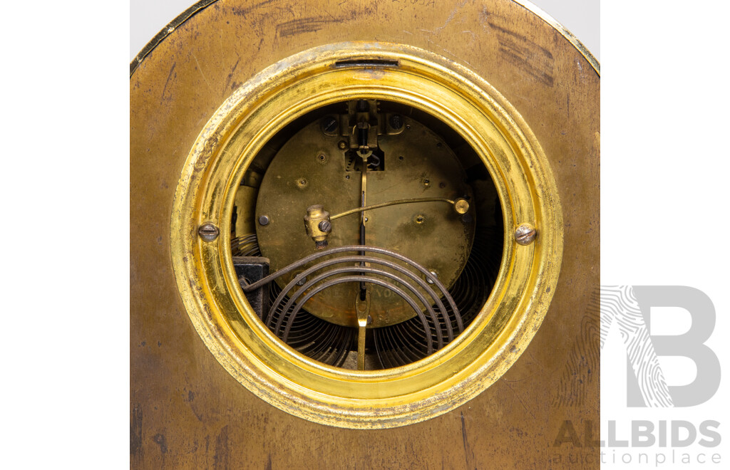 Art Nouveau Cast Brass Ansonia Mantle Clock