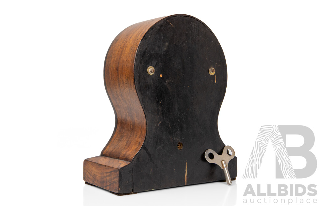 Vintage Wooden Dome Form Mantle Clock