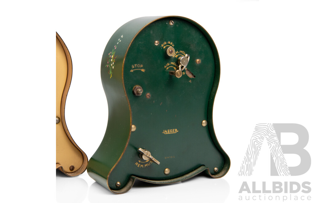 Collection of Three Vintage Jeager 'Petite Neuchateloise' Table Clocks