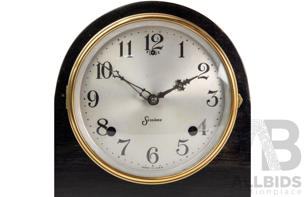Timber Cased Sessions Mantle Clock