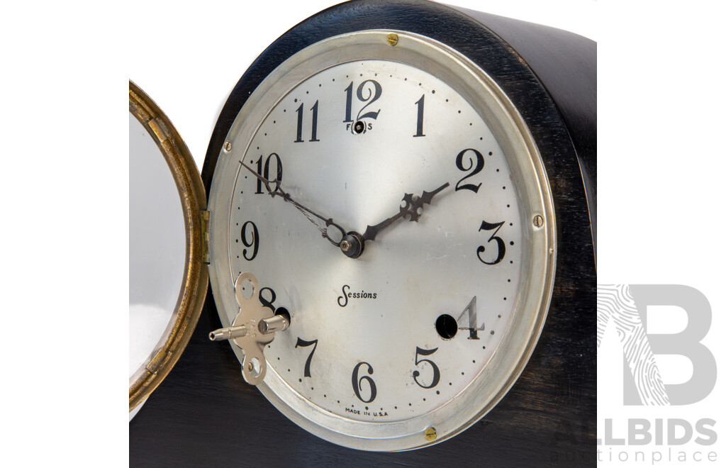 Timber Cased Sessions Mantle Clock