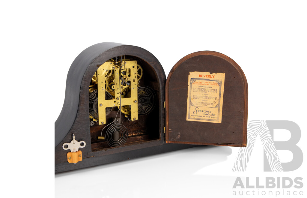 Timber Cased Sessions Mantle Clock