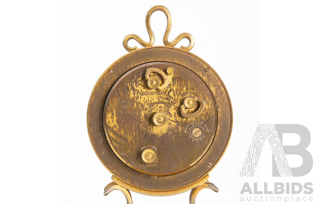 Vintage Brass Imhof Alarm Clock