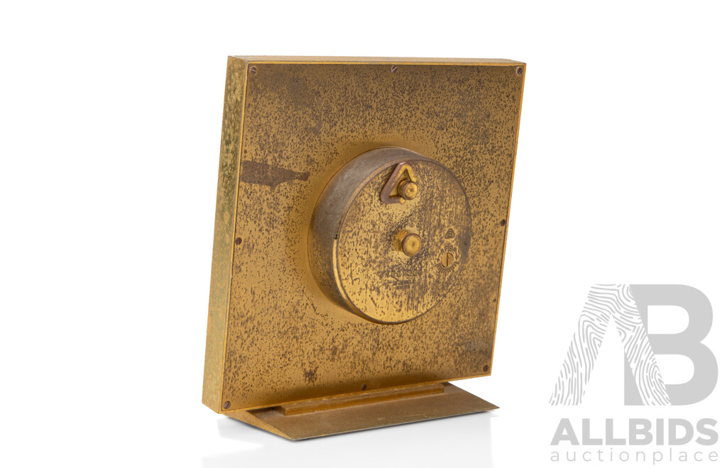 Vintage Brass Bucherer Alarm Clock by Imhof