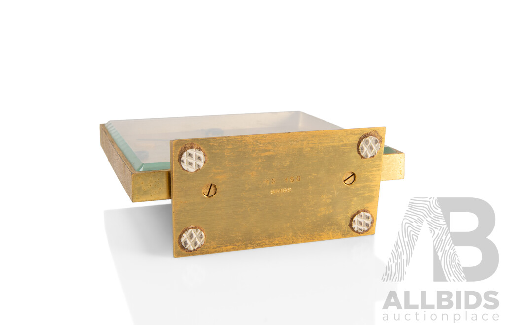 Vintage Brass Bucherer Alarm Clock by Imhof