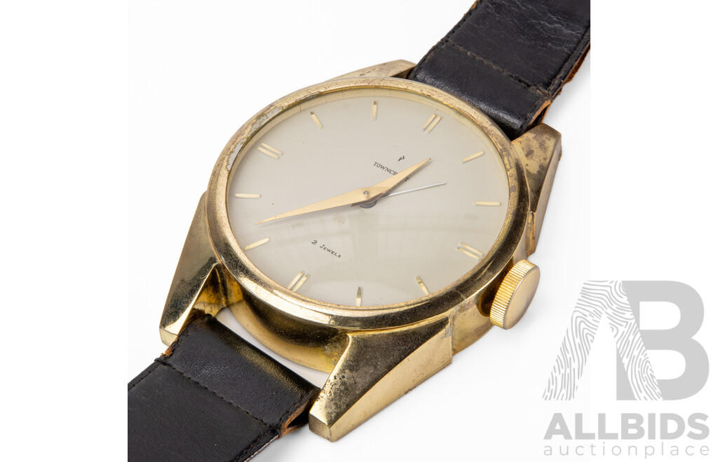 Vintage Japanese Towncraft Wrist Watch Form Wall Clock