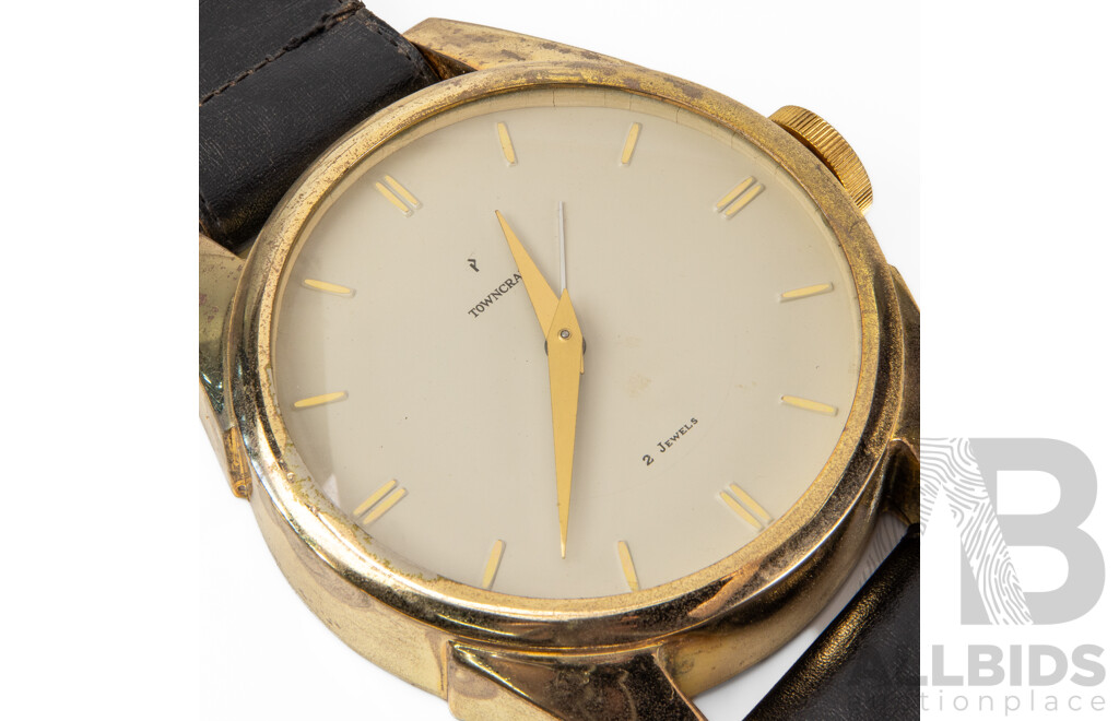 Vintage Japanese Towncraft Wrist Watch Form Wall Clock