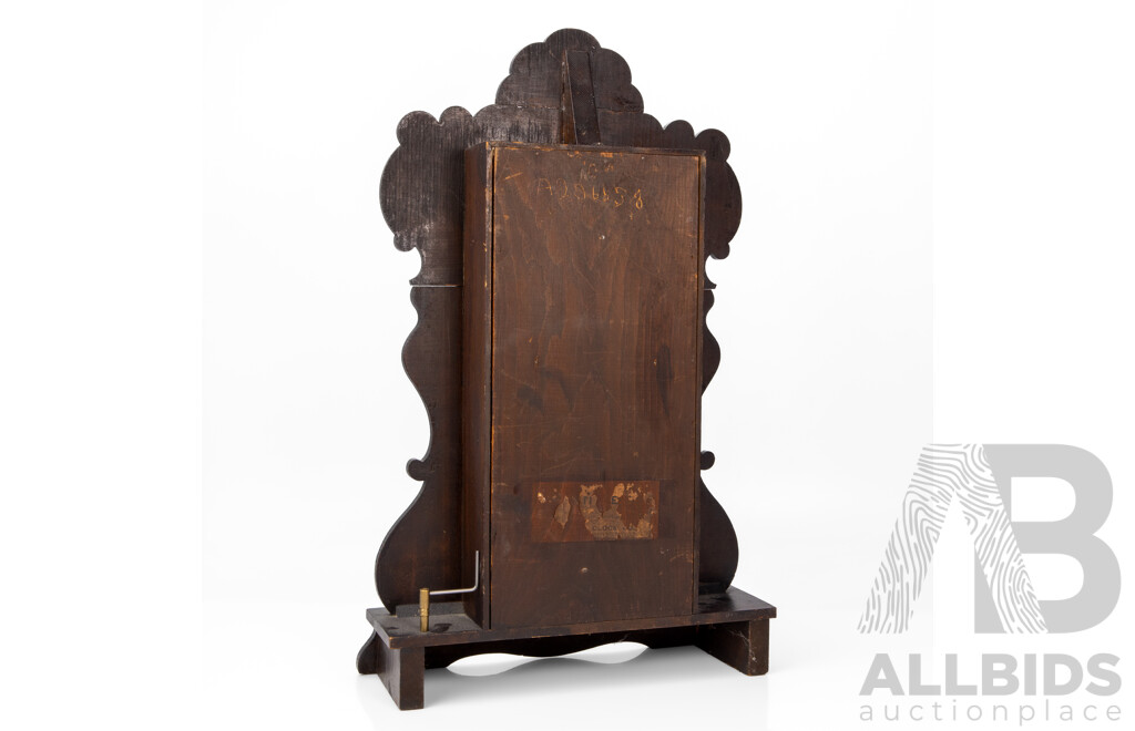 Vintage Ansonia Mantle Clock in Carved Timber Case