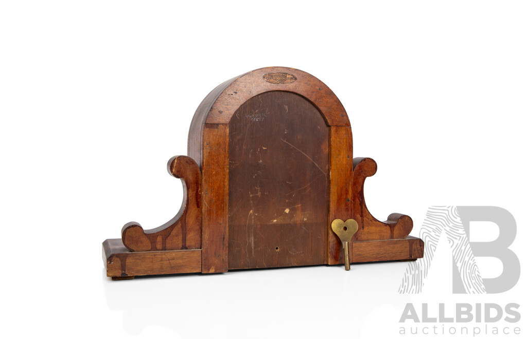 Art Deco Mahogany Cased Mantle Clock