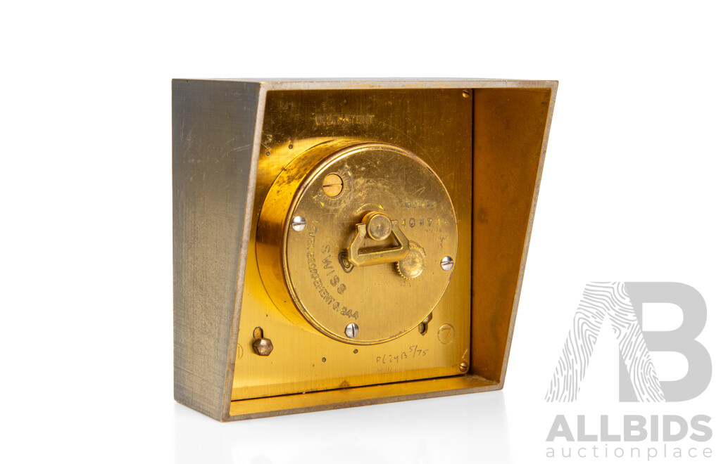 Vintage Imhof Swiss Desk Clock for Fairfax & Roberts Ltd