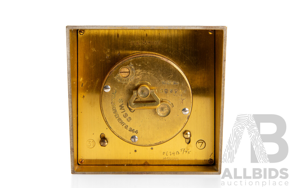 Vintage Imhof Swiss Desk Clock for Fairfax & Roberts Ltd