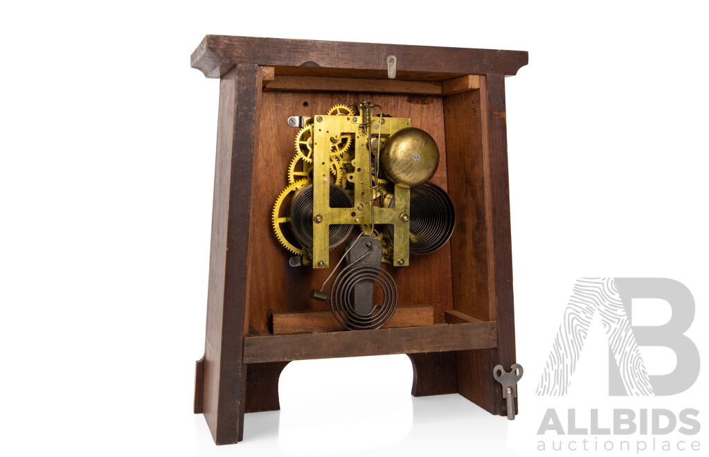 Early Timber Cased Sessions Mantle Clock