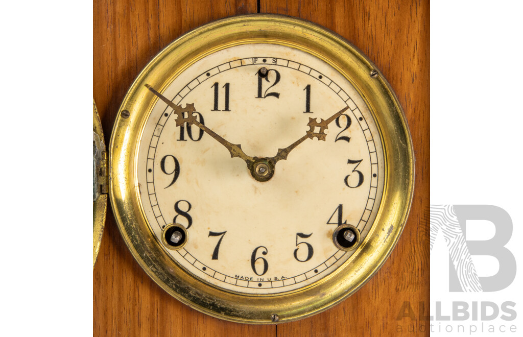 Early Timber Cased Sessions Mantle Clock