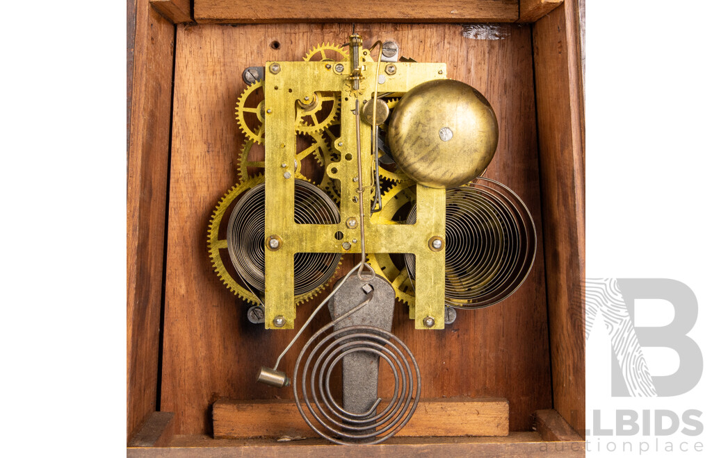 Early Timber Cased Sessions Mantle Clock