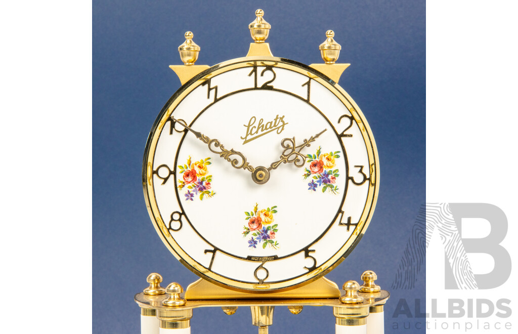 Vintage Schatz Done Top Anniversary Clock with Torsion Pendulum