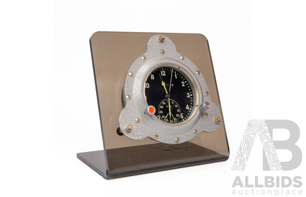 Vintage Mounted CEK Soviet Era Ships Clock