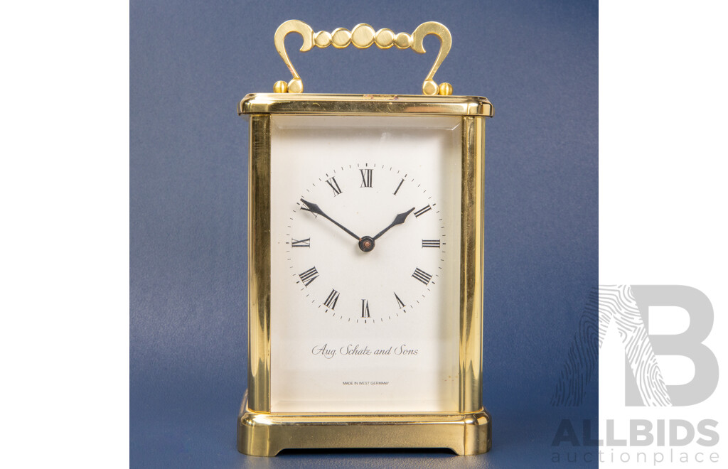 Vintage Aug. Schatz & Sons Carriage Clock
