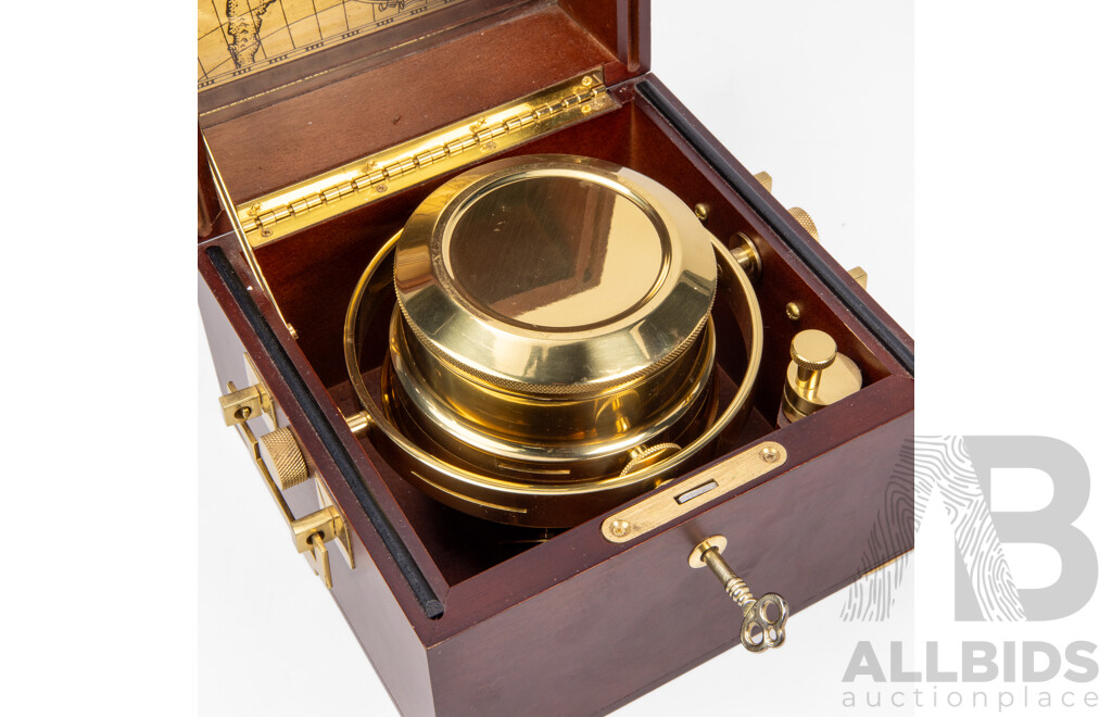Franklin Mint Cased 'Age of Discovery' Chronometer, Circa 1992