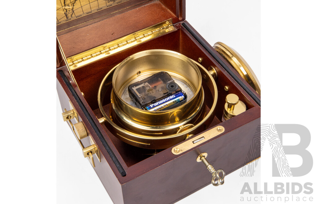 Franklin Mint Cased 'Age of Discovery' Chronometer, Circa 1992