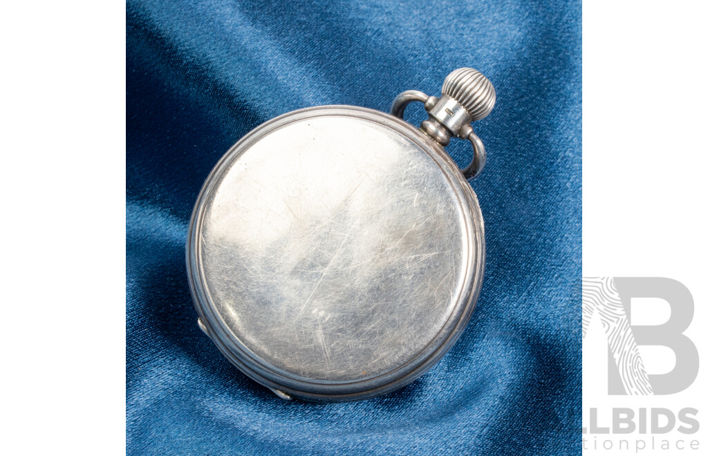 Vintage Silver Swiss Made 17 Jewels Pocket Watch - 456461