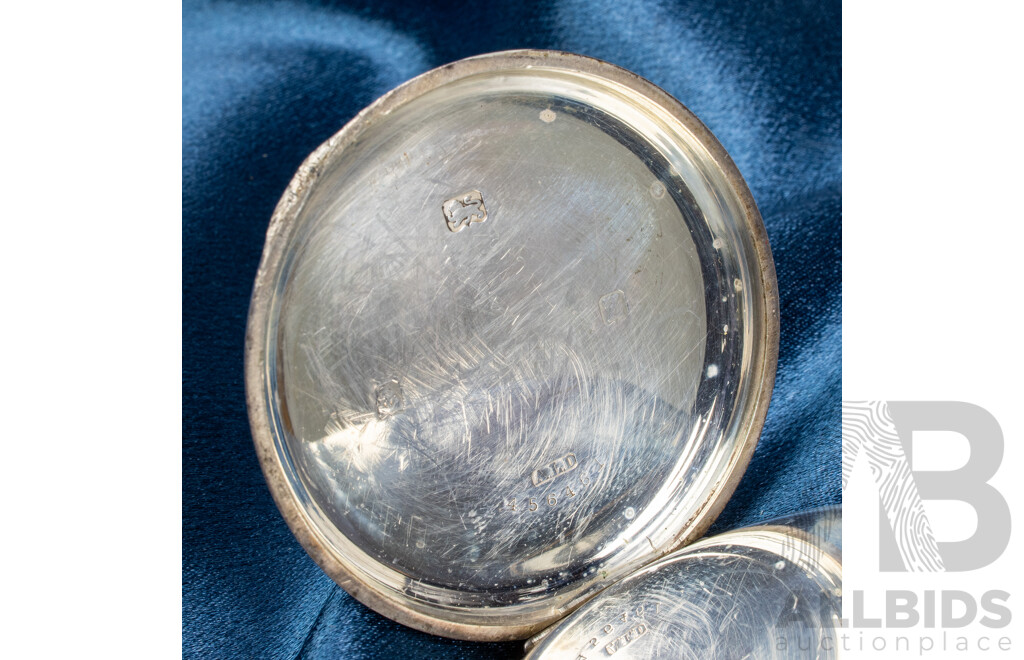Vintage Silver Swiss Made 17 Jewels Pocket Watch - 456461
