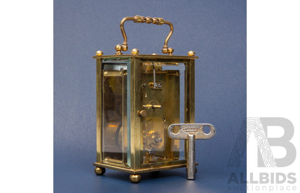 Vintage Miniature Brass Carriage Clock