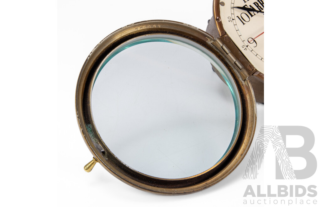 Vintage Style Maritime Brass Porthole Clock by Mercer Marked Farren-Price, Adelaide