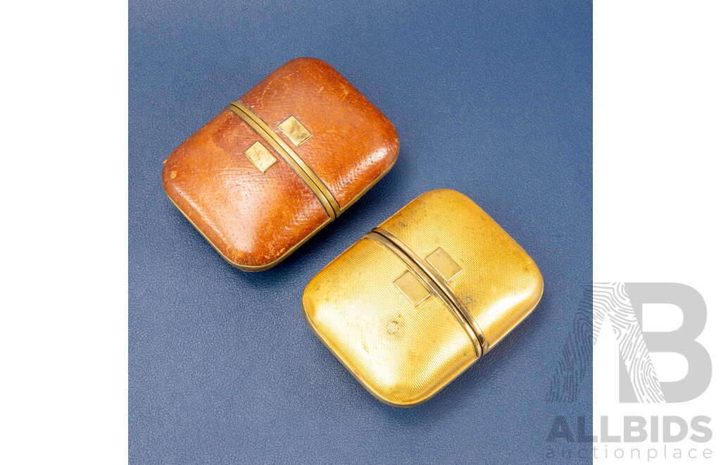 Pair of Vintage Europa Eight Day Travelling Alarm Clocks