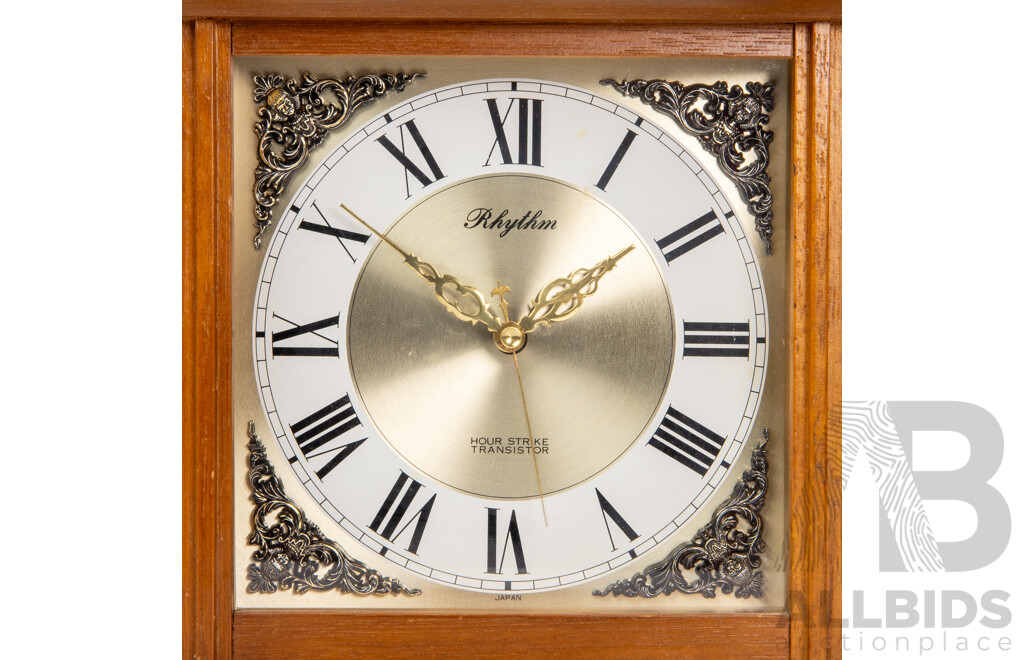 Vintage Timber Cased Rhythm Mantle Clock