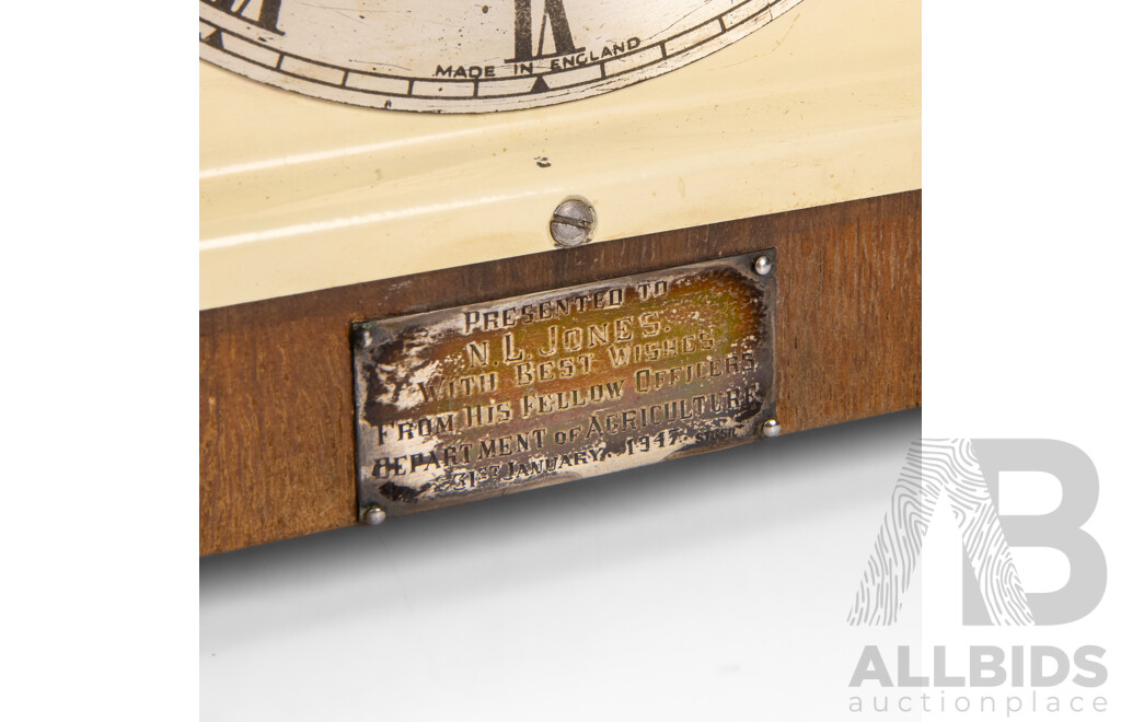 Art Deco Walnut Veneered Mantle Clock